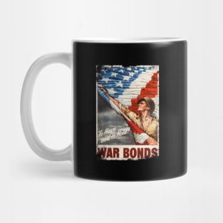 War Bonds WWII Poster Vintage Mug